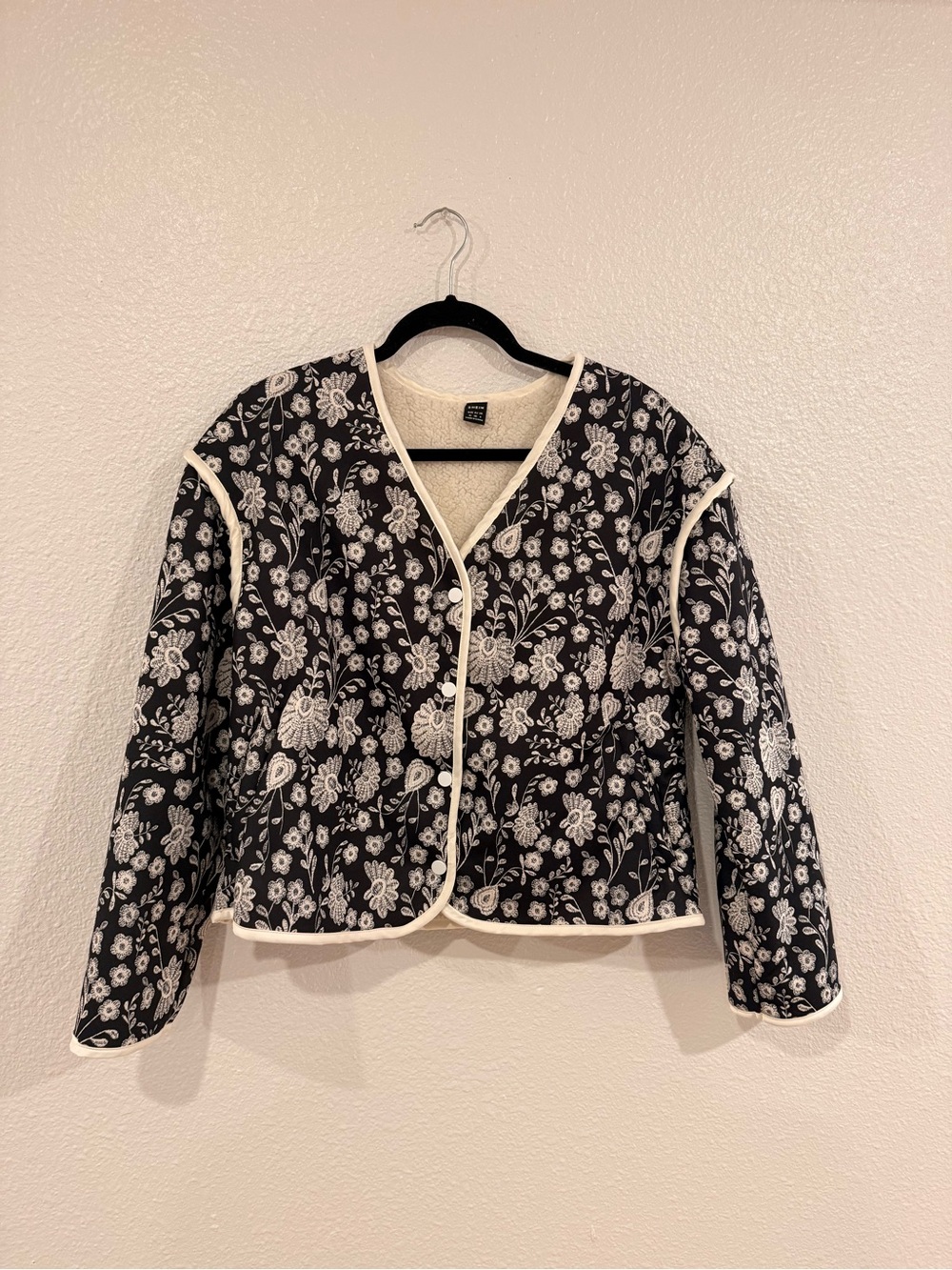 Floral Sherpa jacket